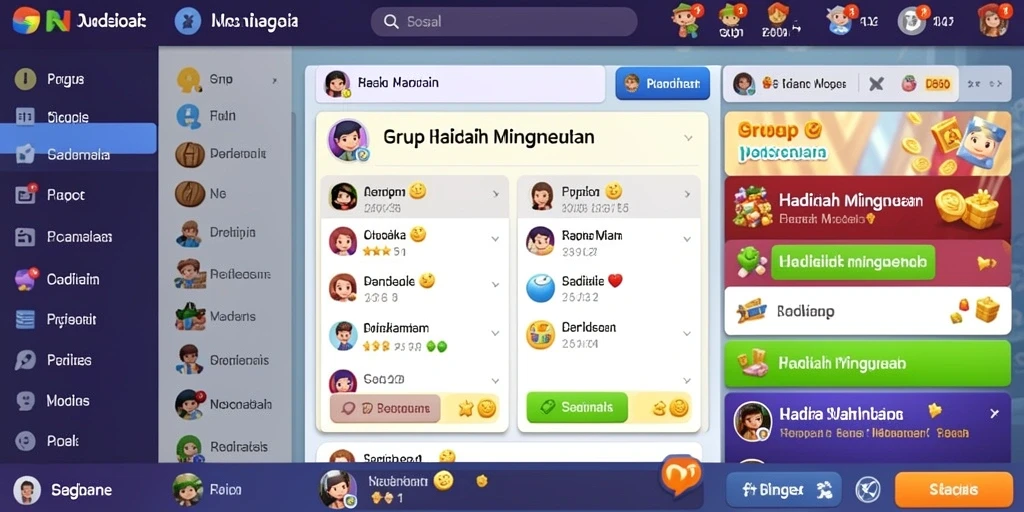 Screenshot yang menunjukkan leaderboard dan pencapaian pemain.