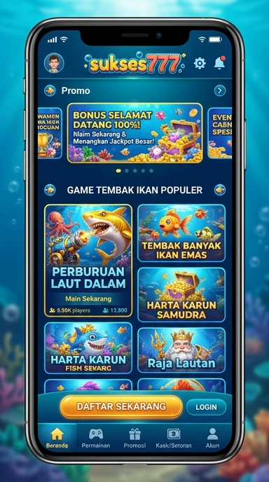 sukses777 — layar beranda